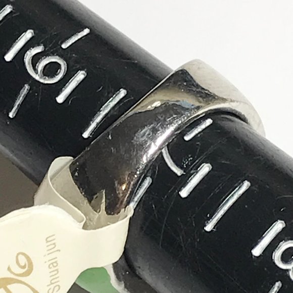 Vintage Green Enamel Cocktail Ring Silver Plated Crystal Rhinestone Size 7 Boho - Picture 11 of 12